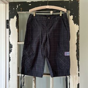 Life is good cropped cargo pants in plaid